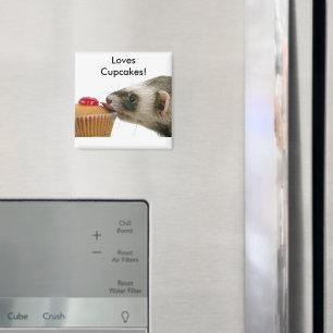 Ferrets Love Cupcakes Magnet