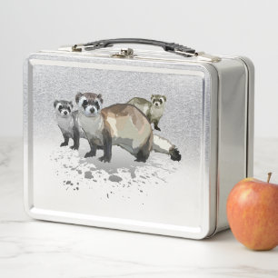 Ferrets metal lunch box