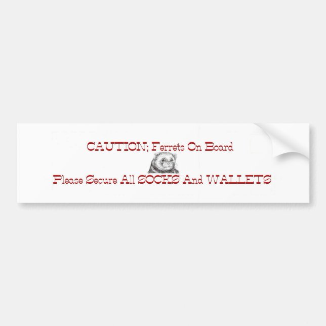 Ferrets On Board Bumper Sticker (Front)