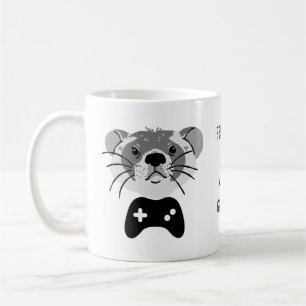 Ferrets Playing Video Games Funny Cartoon Coffee Mug