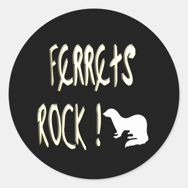 Ferrets Rock! Sticker (Front)