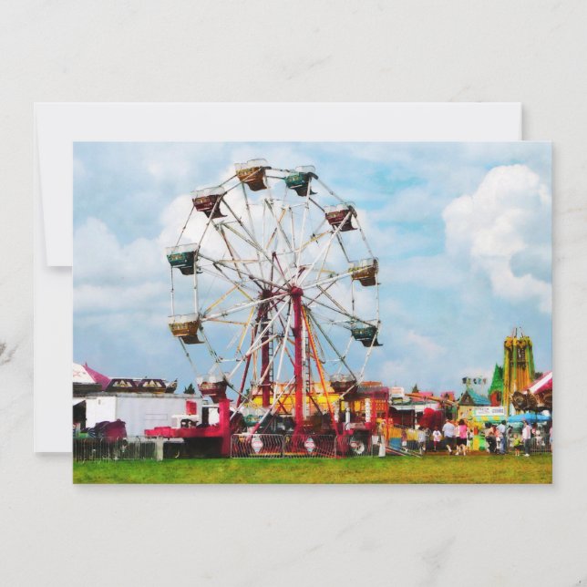 Ferris Wheel Against Blue Sky (Front)