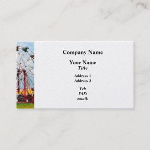 Ferris Wheel Against Blue Sky - Platinum Business Card