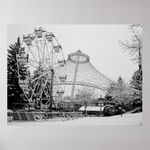 FERRIS WHEEL and R F P PAVILION - SPOKANE Poster
