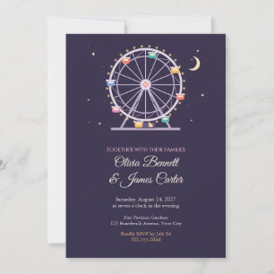 Ferris Wheel at Dusk Wedding Invitation