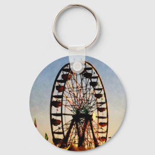 Ferris Wheel at Night Key Ring