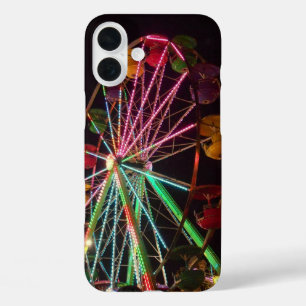 Ferris Wheel at Night Photo iPhone 16 Plus Case