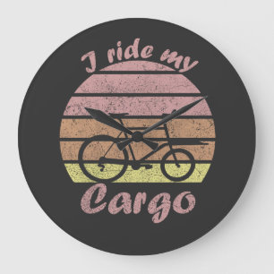 Ferris wheel at sunset, retro, cargobike large clock