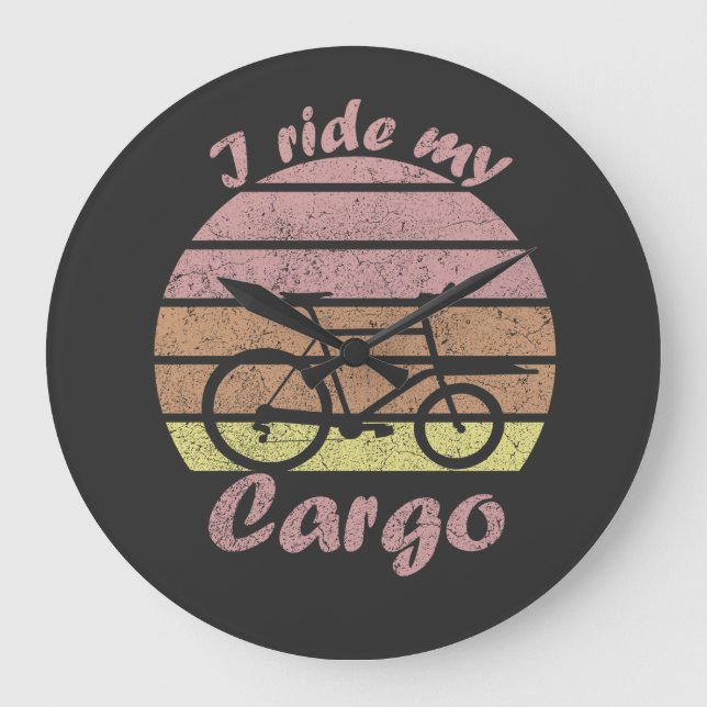 Ferris wheel at sunset, retro, cargobike large clock (Front)