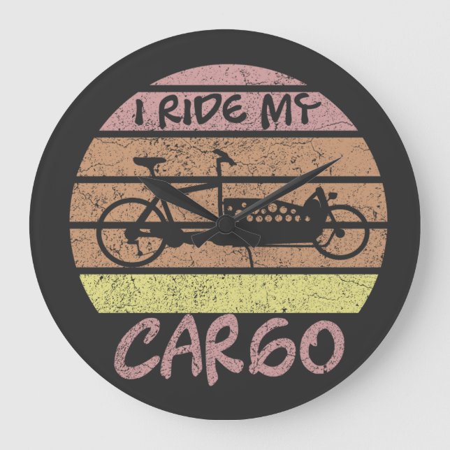Ferris wheel at sunset, retro, cargobike large clock (Front)