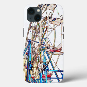 Ferris Wheel-Chalk Outline by Shirley Taylor iPhone 13 Case