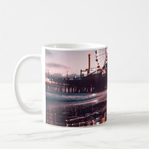 Ferris wheel during golden hour coffee mug