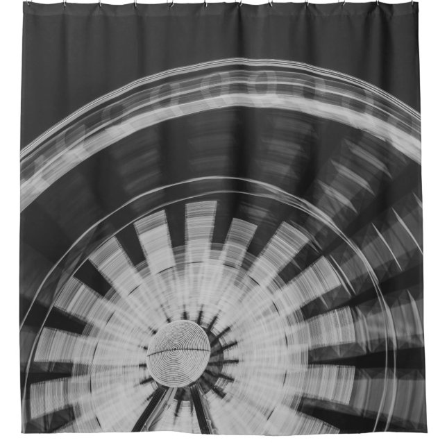 FERRIS WHEEL DURING NIGHT TIME SHOWER CURTAIN (Front)