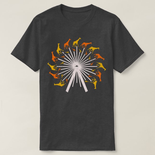 Ferris Wheel Giraffe T-Shirt (Design Front)