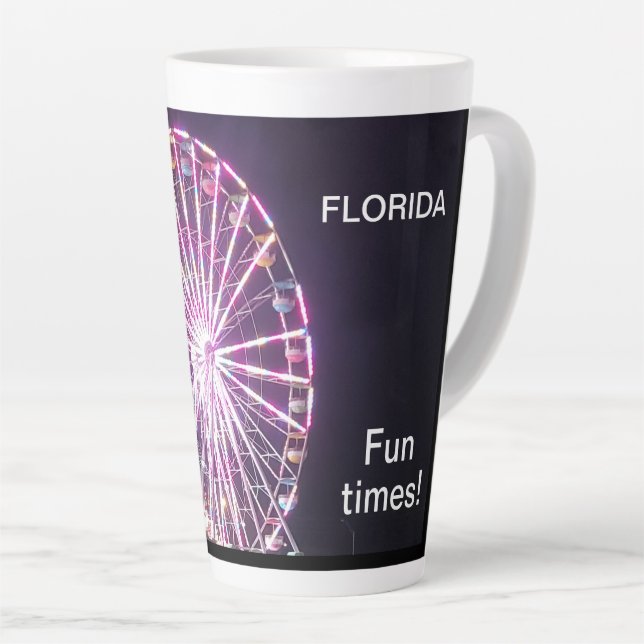 Ferris Wheel Lights Florida Fun Times Latte Mug (Right Angle)