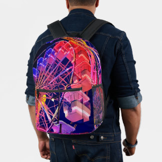 Ferris wheel printed backpack