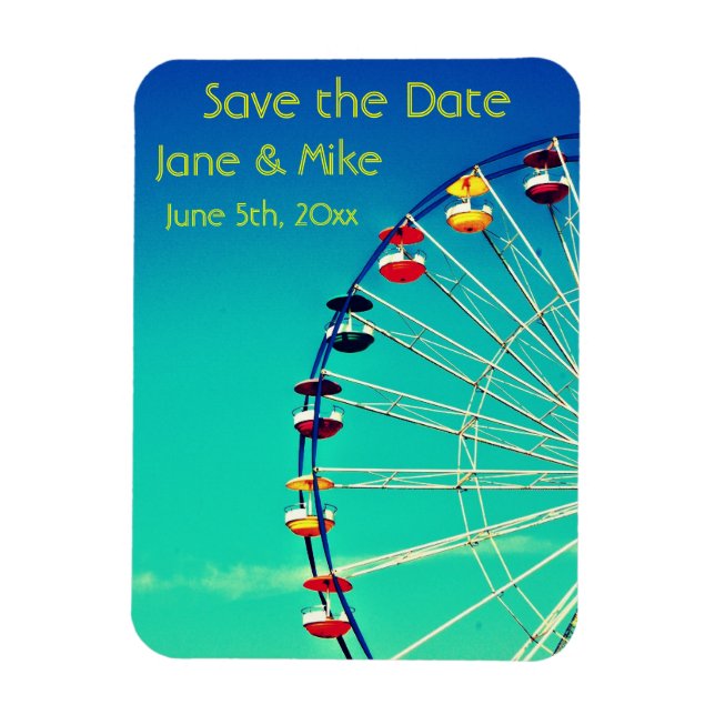 Ferris Wheel Save the Date Magnet (Vertical)