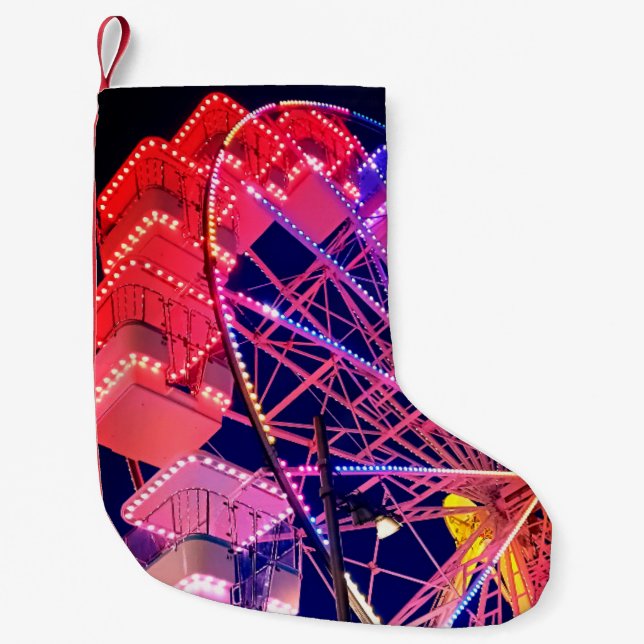 Ferris wheel small christmas stocking (Front)