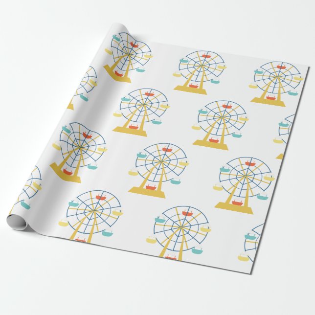 Ferris Wheel Wrapping Paper (Unrolled)