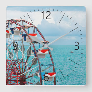 Ferris whell square wall clock