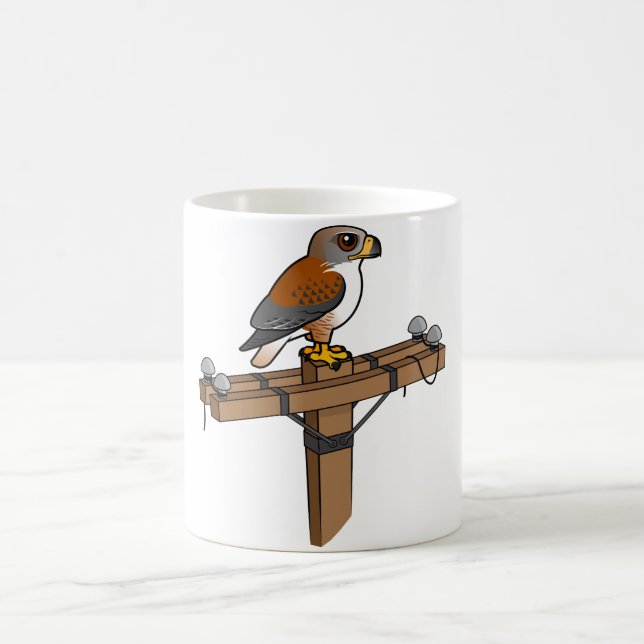 Ferruginous Hawk on power pole Coffee Mug (Center)