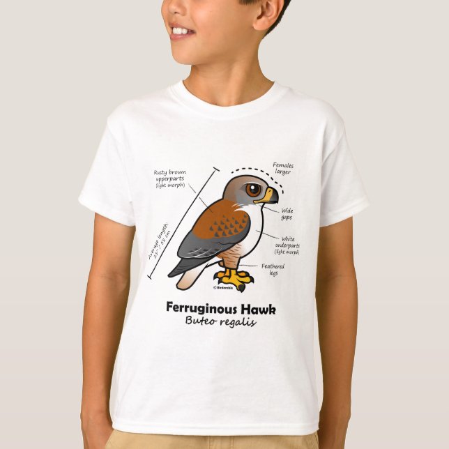 Ferruginous Hawk Statistics T-Shirt (Front)