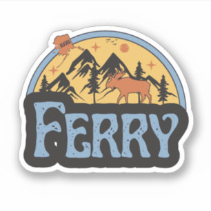 Ferry, Alaska Sticker