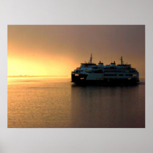Ferry and Fog Poster