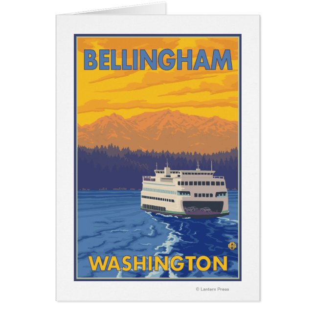 Ferry and Mountains - Bellingham, Washington (Front)