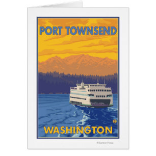 Ferry and Mountains - Port Townsend, Washington