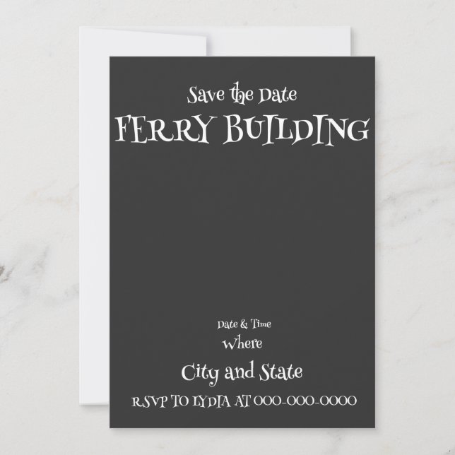 FERRY BUILDING INVITATION (Front)