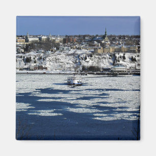 Ferry on the Saint Lawrence River, Quebec Magnet