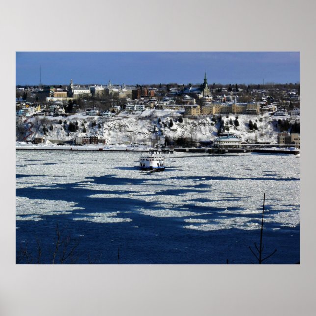 Ferry on the Saint Lawrence River, Quebec Poster (Front)