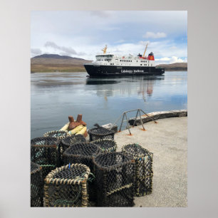 Ferry Sailing to Islay in Scotland Poster