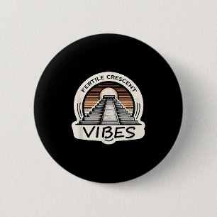 Fertile Crescent Vibes Funny Ancient Mesopotamian  6 Cm Round Badge