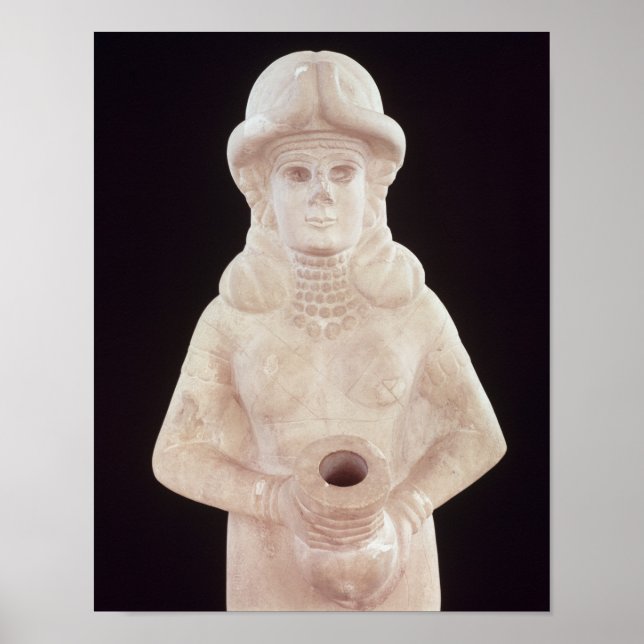 Fertility goddess, from Mari, Middle Euphrates Poster (Front)