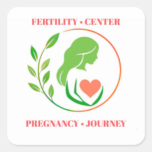 Fertility Wellness Symbol For Conception Hope Square Sticker
