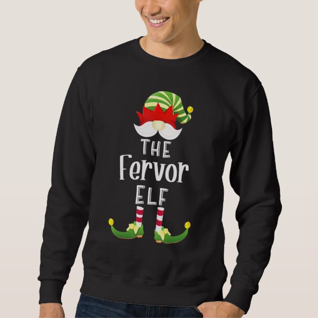 Fervour Elf Group Christmas Pajama Party Sweatshirt (Front)