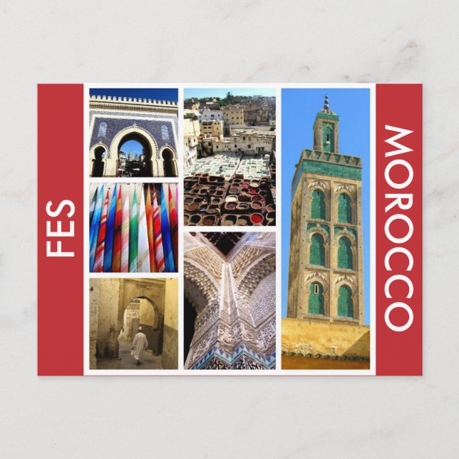fes morocco scenes postcard (Front)