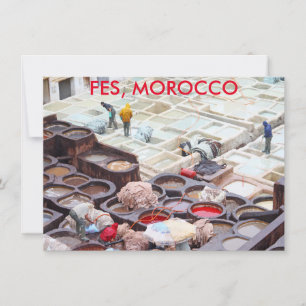 Fes tanneries, Morocco card