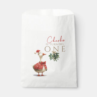 Fest Winter Birthday One Silly Christmas Goose  Favour Bag