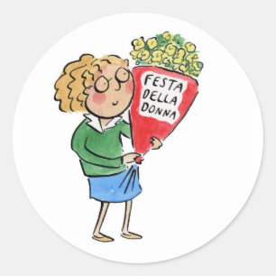 Festa Della Donna Classic Round Sticker