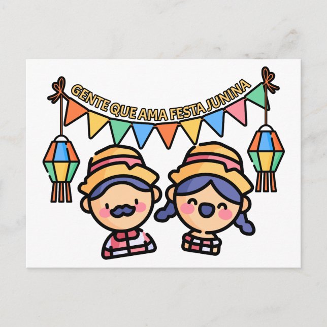 Festa Junina Farmers Postcard (Front)