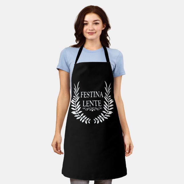 Festina lente apron (Worn)