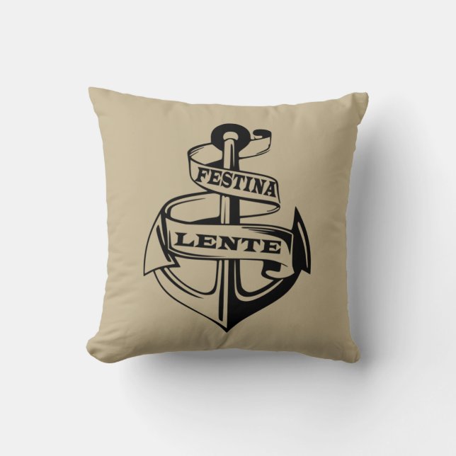 Festina lente cushion (Front)