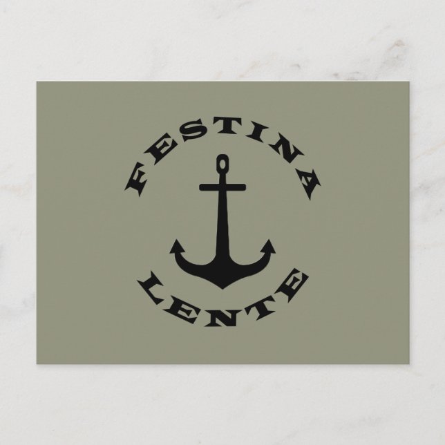 Festina lente postcard (Front)