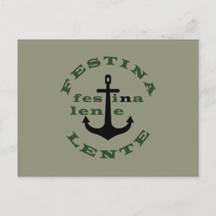 Festina lente postcard