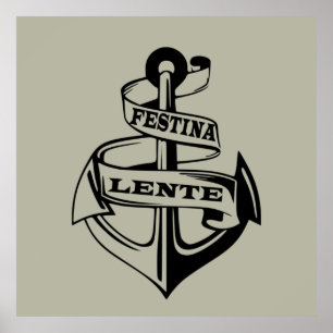 festina lente poster