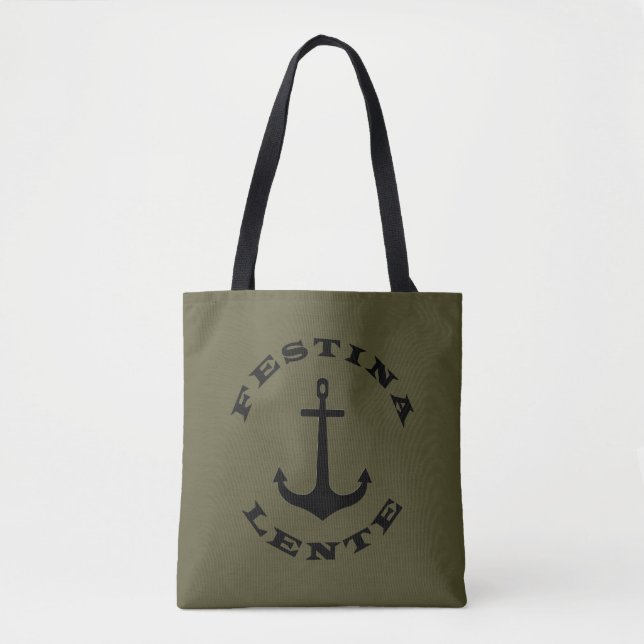 Festina lente tote bag (Front)