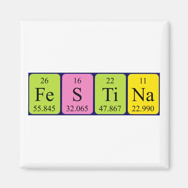 Festina periodic table name magnet (Front)